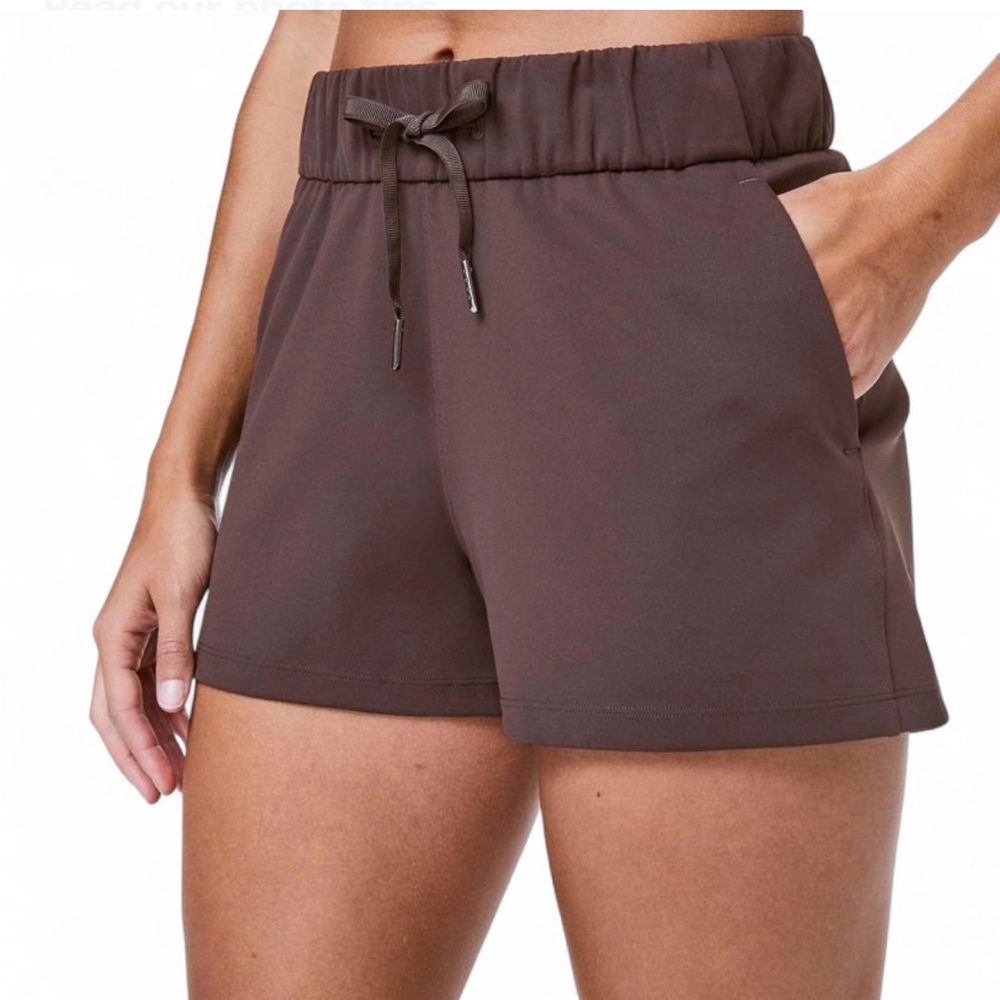 Lululemon On The Fly Shorts Womens 6 Cherry Cola Purple Drawstring Athleisure